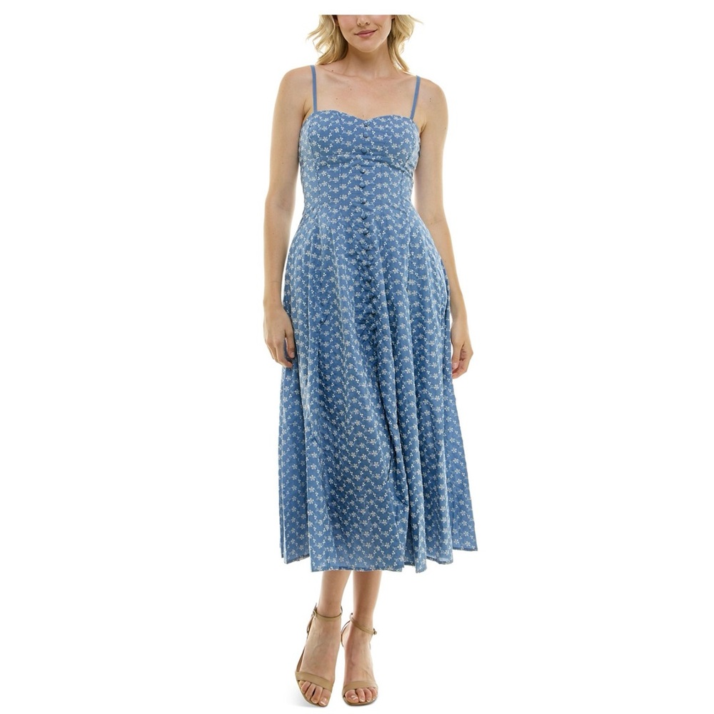 TAYLOR SWEETHEART Neckline embroidered A-Line MIDI Dress Size 12 - Picture 2 of 13
